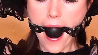 Duck Tape and Gag Ball Masturbation