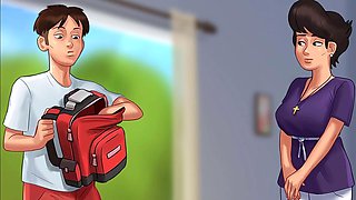 Intense rough hardcore session with a church girl in a wild summertime game scenario