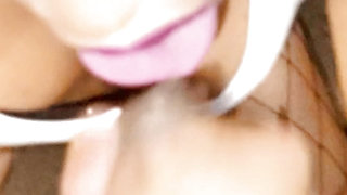 Compilation of two sexy trans girls sucking a straight guy's cock