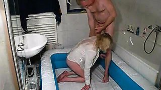 pissing and fucking in the pool