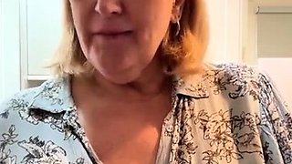 Big Boobed Blonde Masturbates With A Dildo In The Bathroom