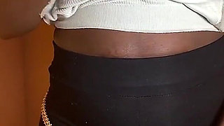 Sexy African Ebony with Chocolate Skin Standing Fuck