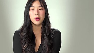 Korean teen Elle Lee masturbates and reaches orgasm solo video