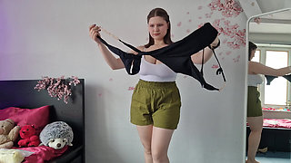 Your Curvy Neighbor Tries On Her Bikini & Notices You Watching