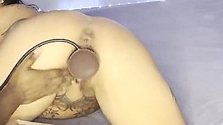 Double Toy Pussy Stretch - Inflatable Dildo Deep Play