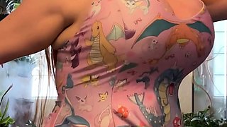 Big boobs milf masturbates with her dildo