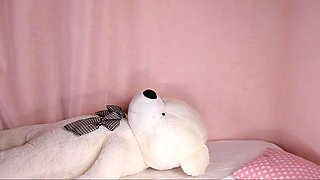 Blonde tight pussy babe solo toy fun in glamour masturbation