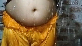 Bangladeshi girl shower  in bathroom