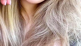 Amateur blond girl with big boobs getting fucked