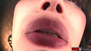 Kiwako Oikawa Licks and Talks Dirty in POV - Slow, Sticky Strokes of Spit Until Your Face Disappears.