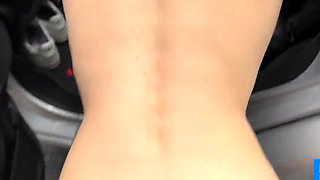 Road Trip Threesome Ends With Creampie For Blonde Babe