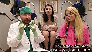 Mina Moon gives a wild blowjob and gets drilled twice