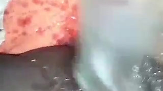 She Uses Bottle to Masturbate,she Squirts and Had Orgasm