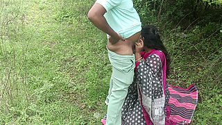 Cum on Ass of Desi Girl Kavita and Doggy Style Fuck in Jungle
