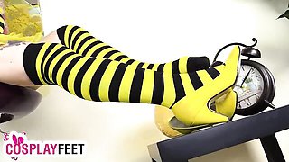 Naughty Bee's high heels sex