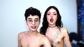Small tits shemale fucked hard by dude