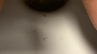 Hairy Pussy Pee and Accidentally Fart, Very Close up View 4K 60fps