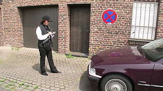 Traffic Control Lady Gets Cum On Her Pussy - Big Tits Amateur