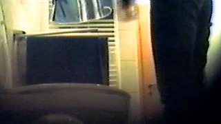 Girl using the toilet and filmed by voyeur 2
