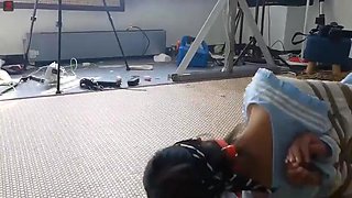 Chinese bondage in white socks