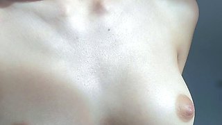 Small titted brunette amateur anal nailed at home