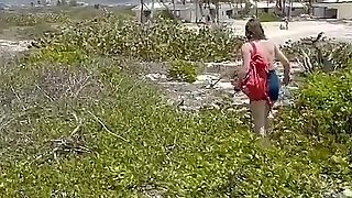 Wife Sharing on Nudist Beach While Hubby Records, Teenage Slut Gets Fucked by a Random Guy on a Nudist Beach