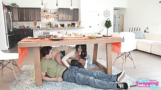 Cum Swapping Sis - natural tits sex