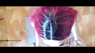 MILF with Sunglasses Gives a Blowjob with a POV Facial