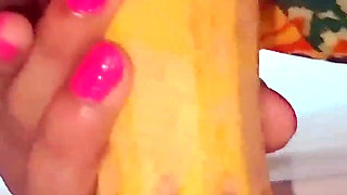 Unsatisfied Indian Wife Satisfied by Big Cucumber.
