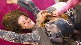 Tattoed Couple Hard Fucking and Anal Play