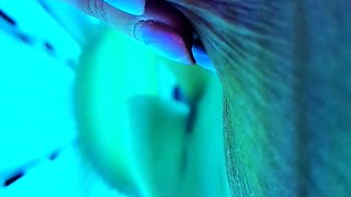 Pussy toying busty high heeled stunner solo pov masturbation