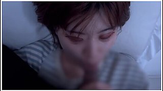 Erotic Girlfriend With Cock In Her Cheeks Even When Shes Riding On Her Face