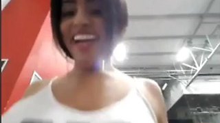 Latina shows in gym camshow: Big Tits, Big Ass  Solo Porn