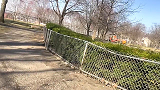 Outdoor Public Masturbation on a Park Bench