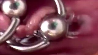 Extreme Close Up Rubbing My Pierced Clit by MakeUp Brush and Huge Orgasm make me completely Wet my Pussy