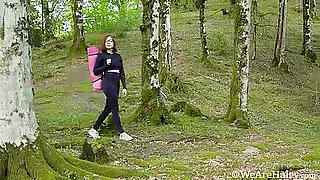 Abby Does Naked Yoga And Masturbates In The Forest