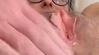 MILF Stepmom Toys Wet Pussy for Stepson Big Squirt Gaping Pussy
