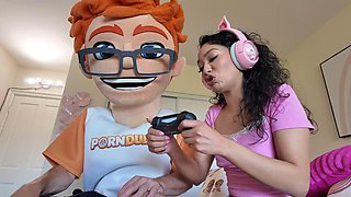 My Cock Spanks Sarah Laces Ass in a Cumshot Gaming Romp!