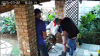 Cc TV cam caught my wife fucking my two best friends while I am at work