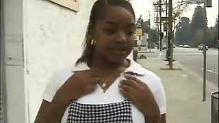 Huge natural boobs black girl pussy licking anal penetrated