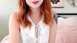 Skinny pierced amateur redhead rough fucking huge toys