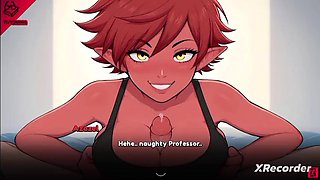 Azazel and her sister Azamara Give the professor the best threescore of his life!