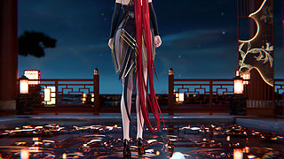 [mmd] 4K Yinyin-bingbing Korean Dance, Lingerie, Erotic Tattoo, Striptease