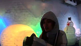 Thai girlfriend gives her white boyfriend a footjob and more