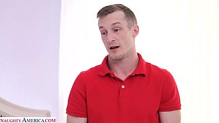 Natural Redhead Arietta Adams fucks friend's bro to make ex mad
