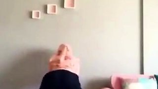 Turkish Arab in Hijab and Turban Performs a Striptease