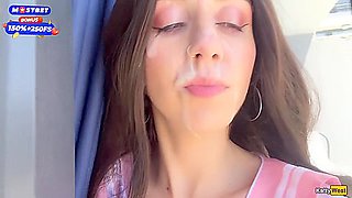 Cutie Katty West Gets Three Cocks In A Gangbang And Walks With Cum On Her Face Bukkake Cumwalk