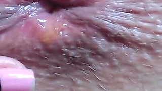 Close up anal play deep fingering