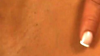 Buff Amber Rubs Big Clit and Plays with Toy Until She Cums