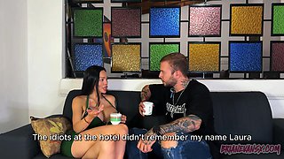 Bimbo Doll Nicol Love Has Hot Coffee with Brian Evansx